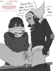 aizawa_shouta boku_no_hero_academia cum cuntboy cuntboy/male english_text eraserhead hizashi_yamada loggyburger my_hero_academia present_mic quickie request shouta_aizawa tdick vaginal_penetration vaginal_sex yamada_hizashi