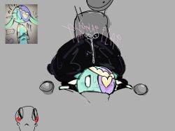 2boys 4_arms anal anal_sex big_ass_(male) black_arms black_ass blush bodyfluids bottom_heavy bottom_heavy_femboy cum cumming cute_thing dandy's_world dandys_world dandys_world_oc digital_media_(artwork) eyes_rolling_back halodouble male_only not_my_oc on_bed on_blanket penetration plap reference_image roblox roblox_game sweat sweaty sweaty_ass tagme thick thick_ass thick_thighs