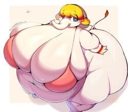 2025 animal_crossing anthro ass belly big_belly big_breasts big_butt blonde_hair blue_eyes breasts clothing elephant elephantid eye_through_hair female hair hi_res high-angle_view huge_ass huge_breasts huge_butt lightmizano mammal margie_(animal_crossing) motion_lines navel nintendo obese obese_anthro obese_female open_mouth overweight overweight_anthro overweight_female proboscidean proboscis_(anatomy) signature simple_background solo standing stevest58244496 tail thick_thighs translucent translucent_hair trunk_(anatomy) white_body wide_hips