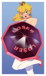 1girls 2d 2d_(artwork) beta_safe blonde_hair blue_eyes blush breasts censored choker clavicle clothing combos-n-doodles convenient_censoring crown earrings elbow_gloves female footwear gloves headwear high_heels high_resolution jewelry large_breasts legwear lips lipstick long_hair looking_at_viewer makeup mario_(series) medium_breasts nintendo nipples nude one_eye_closed open_mouth pink_choker pink_lips ponytail princess_peach red_footwear shoes smile solo solo_female solo_focus sphere_earrings standing standing_on_one_leg super_mario_bros. tagme tease teasing teasing_viewer thighhighs tied_hair very_high_resolution white_gloves white_legwear white_thighhighs