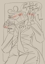 city deltarune deltarune_chapter_3 giant giant_male spamtenna spamton_g_spamton tenna_(deltarune) tiny tiny_city