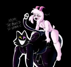 2025 anthro ass balls belly bent_over big_balls big_butt bovid butt_grab caprine deltarune dialogue domestic_cat duo english_text eyewear felid feline felis femboy fembunns flaccid friend_(deltarune) genitals glasses goat grope hand_on_butt male male/male mammal moan penetration penis power_bottom ralsei sex size_difference slightly_chubby slightly_chubby_male smaller_on_top smile tail text thrusting undertale_(series)
