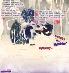 alvano_amala ball_grab balls big_balls big_breasts big_penis blue_eyes bodily_fluids breast_play breasts bubble canid canine canis cum cum_bubble cum_drip cum_everywhere cum_explosion cum_from_mouth cum_from_nose cum_from_offscreen cum_glazed cum_in_mouth cum_in_nose cum_inside cum_sea cum_splatter cumshot domestic_dog dragon drinking drinking_cum dripping ejaculation excessive_cum excessive_genital_fluids genital_fluids genitals hi_res huge_balls huge_cock hyper hyper_balls hyper_cum hyper_genitalia hyper_penis inflation luna_(lunawitch) male mammal messy mythological_creature mythological_scalie mythology nude oral penis rozicalbun scalie sex size_difference smaller_male text thick_thighs thought_bubble titjob wide_hips