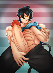 abs balls biceps bodybuilder boner cum cum_shot cumming cumshot erection gijinka hyper hyper_balls hyper_genitalia hyper_muscles hyper_penis hyper_testicles kingdom_velvet luxray male male_focus male_only muscles muscular muscular_arms muscular_ass muscular_back muscular_legs muscular_male muscular_thighs nipples pecs penis pokemon pokemon_(species) solo solo_male testicles veins veiny_penis