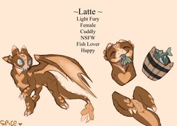 4_legs absurd_res anus blep claws dragon dreamworks english_text female feral fish fury genitals heart hi_res how_to_train_your_dragon latte_(character) long_tail marine model_sheet plump_labia pose pussy rear_view scalie sketch_page slim solo spice_the_otter spread_legs spreading text tongue tongue_out western_dragon wings