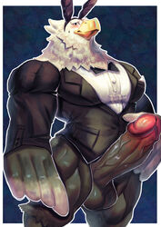 abs biceps big_muscles big_penis bodybuilder bowtie eagle furry furry_only huge_cock huge_muscles male male_focus male_only muscle muscles muscular muscular_anthro muscular_arms muscular_back muscular_legs muscular_male muscular_thighs nipples pecs rabbit_ears suit veins veiny_muscles veiny_penis wings yukihoshiak ユキホシ