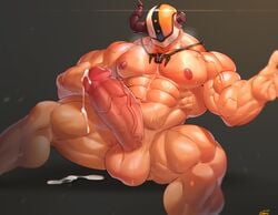 abs bara biceps bodybuilder cum cum_on_floor cum_on_ground cum_on_leg cum_on_muscles cum_on_penis cum_on_thigh cumming destiny_(game) hyper hyper_balls hyper_genitalia hyper_muscles hyper_penis hyper_testicles leaning_back lord_shaxx male male_focus male_only masturbating masturbation muscle muscles muscular muscular_arms muscular_ass muscular_back muscular_legs muscular_male muscular_thighs nipples panting pecs steam veins veiny_penis vorusu vorusuarts