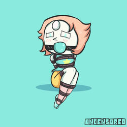 ball_gag bondage cartoon_network clothed_female female gem_(species) oncensored original pearl_(gem) pearl_(steven_universe) rope_bondage steven_universe