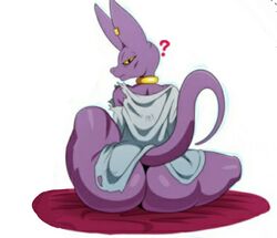 1boy beerus big_ass dragon_ball dragon_ball_super edited god_of_destruction looking_at_viewer looking_back male male_only purple_skin solo ssj4kaiosama sssonic2 waiting yellow_eyes