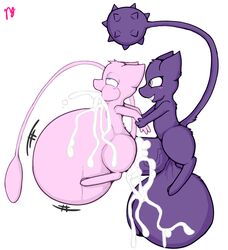 ambiguous_gender balls belly big_balls big_belly big_penis bodily_fluids cum cum_through duo feral genital_fluids genitals huge_balls huge_cock hyper hyper_balls hyper_belly hyper_genitalia hyper_penis inflation legendary_pokemon male male/ambiguous malus_ano mew nintendo penetration penis pfh pokémon_(species) pokemon pokemon_(species) video_games