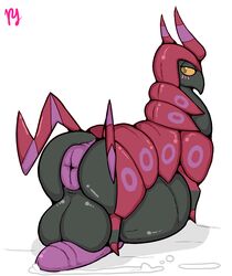 anus balls belly big_balls big_belly big_penis blush blush_lines feral genitals huge_anus huge_balls huge_cock hyper hyper_belly looking_back male male_only nintendo obese obese_feral obese_male overweight overweight_feral overweight_male penis pfh pokémon_(species) pokemon scolipede solo solo_male video_games