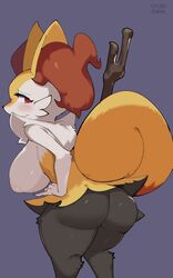 10:16 2021 absurd_res anthro ass big_breasts big_butt blush braixen breast_expansion breasts butt_expansion canid dipstick_tail expansion eyelashes female fur hi_res honeycalamari huge_breasts inner_ear_fluff looking_back mammal multicolored_body multicolored_fur multicolored_tail nintendo nipples pokémon_(species) pokemon pokemon_(species) simple_background solo stick tuft video_games