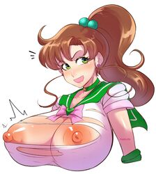 1girls areola areolae big_areola big_breasts big_nipples bishoujo_senshi_sailor_moon blush breast breast_expansion breast_growth brown_hair choker clothing embarrassed erect_nipples huge_breasts large_breasts makoto_kino nipples pinkkoffin ponytail ripped_clothing ripped_shirt sailor_jupiter solo solo_focus teenager tight tight_clothes tight_clothing tight_fit top_heavy torn_clothes voluptuous