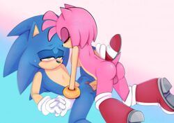 absurd_res amy_rose andromorph andromorph/gynomorph anthro ass balls boots breasts clothing cuntboy eulipotyphlan exposed_torso female_on_male footwear futa_on_cuntboy futa_on_male futanari genitals gradient gynomorph hand_holding handwear hedgehog hi_res intersex intersex/intersex looking_pleasured lying male mammal mostly_nude on_back penetration penis pussy saltwatertoffee saltwatertoffeesega sega sonic_(series) sonic_the_hedgehog sonic_the_hedgehog_(series) straight vaginal_penetration watermark