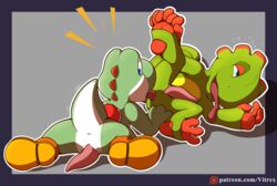 anal anal_sex animal_genitalia anthro anus ass chameleon digital_media_(artwork) dinosaur duo erection feet gay genital_slit genitals green_yoshi lizard looking_at_viewer lying male male/male male_penetrated male_penetrating male_penetrating_male mario_(series) nintendo nude on_back on_front open_mouth oral penetration penis playtonic_games reptile rimming scalie sex simple_background slit tapering_penis text tongue tongue_out url video_games vitrex yooka yooka-laylee yoshi