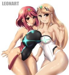 leonart mythra pyra xenoblade_(series) xenoblade_chronicles_2