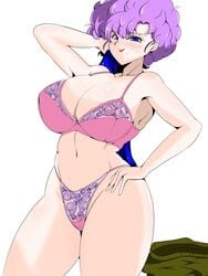 1girls blue_eyes cameltoe cleavage curvy dragon_ball erect_nipples female huge_areolae huge_ass huge_breasts kia-shi panties puffy_nipples ranfan red_lips short_hair thick_lips voluptuous wide_hips