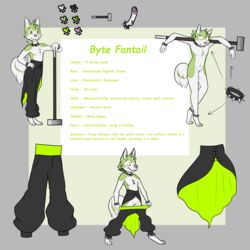 1:1 absurd_res andromorph anklet anthro bracelet byte_fantail_(character) canid canine canis cape cheek_tuft chest_tuft closed_eyes clothed clothing collar cuntboy domestic_dog english_text facial_tuft fur genitals green_body green_eyes green_fur hammer harem_pants head_tuft hi_res husky inner_ear_fluff intersex jewelry leaning_on_object legband mammal model_sheet multicolored_body multicolored_fur navel no_underwear nordic_sled_dog nude pawpads pink_nose pink_pawpads presenting presenting_pussy pulling_pants_down pussy sillydraco solo spiked_anklet spiked_bracelet spiked_collar spiked_legband spikes spitz spread_legs spreading text tools topless tuft two_tone_body two_tone_fur white_body white_fur