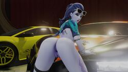 1080p 1920x1080 1girls 3d animated anus ass back_view bent_over big_ass blue_hair blue_skin bottomless car cote_d'azur_widowmaker earrings eyeshadow female female_only hoop_earrings horizontal_video leaning_forward lipstick long_hair looking_back no_panties no_sound overwatch ponytail presenting presenting_hindquarters purple_skin pussy savagecabbage smile solo sunglasses sunglasses_on_head tattoo tied_hair twerking video widowmaker