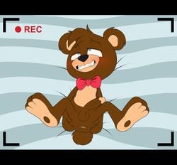 bowtie cub enookie erection fan_character five_nights_at_freddy's freddy_(fnaf) furry male male_only ripoff solo spread_anus spread_legs teddy_bear