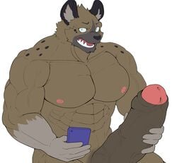 1boy abs aggressive_retsuko aggretsuko bara barazoku biceps blush bodybuilder caught_in_the_act caught_masturbating cum foreskin furry furry_only glans haida haida_(aggretsuko) holding_penis holding_phone hyper hyper_balls hyper_genitalia hyper_muscles hyper_penis hyper_testicles looking_at_viewer male male_focus male_only masturbating masturbation muscle muscles muscular muscular_arms muscular_ass muscular_back muscular_legs muscular_male muscular_thighs nipples partially_retracted_foreskin pecs penis sanrio shocked shocked_expression smartphone touching_penis uncut veins veiny_penis yukihoshiak ユキホシ