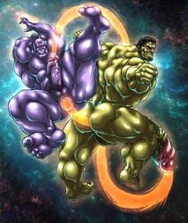 abs anal anal_sex balls biceps black_hair blush bodybuilder boner cum cum_shot cumming cumshot erection feet foot_fetish gay hitenmaru hulk hulk_(series) hyper hyper_balls hyper_genitalia hyper_muscles hyper_penis hyper_testicles legs_apart legs_open legs_spread legs_up male male_focus male_only marvel marvel_comics muscles muscular muscular_arms muscular_ass muscular_back muscular_legs muscular_male muscular_thighs nipples nude outer_space pecs penis sweat sweating testicles thanos veins veiny_penis yaoi