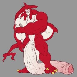 1boy abs biceps bodybuilder breath_of_the_wild flaccid hyper hyper_balls hyper_genitalia hyper_muscles hyper_penis hyper_testicles male male_focus male_only mr_canvas muscle muscles muscular muscular_arms muscular_ass muscular_back muscular_legs muscular_male muscular_thighs nintendo nipples nude pecs prince_sidon sidon_(zelda) solo solo_male the_legend_of_zelda third-party_edit veins veiny_penis