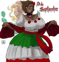 1girls big_ass big_breasts big_butt big_thighs dark-skinned_female dark_skin estella_comics female female_only huge_ass huge_breasts huge_butt huge_thighs latina mannyestella mexico mrestella oc original original_character selena_vazquez spanish_text thick_ass thick_thighs