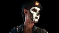 1girls 3d akatomasu animated beret black_background brazilian brazilian_female caveira_(rainbow_six) cumming facepaint female masturbation orgasm rainbow_six rainbow_six_siege