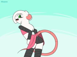 1boy animated ass black_panties cute femboy male male_focus male_only mouse panties presenting_hindquarters reggie_(whygena) rodent whygena