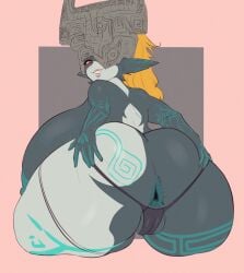 1girls anal_only anus_only ass_focus backless_panties huge_ass looking_at_viewer midna natwo2021 tagme the_legend_of_zelda twilight_princess voluptuous