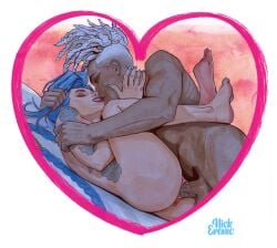 arcane arcane_ekko arcane_jinx ckincker dark-skinned_male dark_skin ekko female interracial jinx_(league_of_legends) league_of_legends light-skinned_female light_skin male male/female penis tattoo