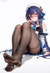 1girls a1exwell ai_generated cameltoe eyewear foot_fetish honkai:_star_rail honkai_(series) hoyoverse medium_breasts nerdy_female panties pantyhose pela_(honkai:_star_rail) soles stable_diffusion thighs toes