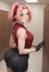 1girls ai_generated big_ass fat_ass female huge_ass naruto naruto_(series) naruto_shippuden pink_hair sakura_haruno small_breasts tagme tiny_breasts