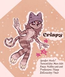 ambiguous_gender anthro clothing crispypurr domestic_cat felid feline felis femboy feminine genitals hi_res invalid_tag legwear male male/male mammal penis solo thigh_highs thighs