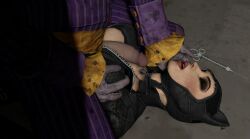 batman_(series) captured captured_heroine catwoman catwoman_(arkham) catwoman_(arkham_city) catwoman_(injustice) drugged forced joker joker_(persona) rape selina_kyle sleep_molestation sleeping titjob