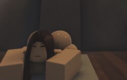 1girls 3d ass big_ass completely_nude completely_nude_female female female_only full_body long_hair naked naked_female nude nude_female ricebunnyforyou roblox robloxian solo solo_female