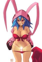 backstreetcrab bikini bottomless bottomless_female breasts censored disgaea disgaea_d2 disgaea_rpg laharl laharl-chan large_breasts light_censor nippon_ichi_software tanline