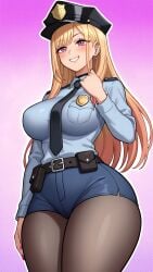 ai_loverhoney blonde_hair kitagawa_marin police thick_thighs