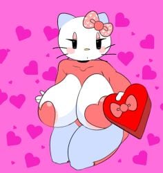 heart hello_kitty hello_kitty_(character) hello_kitty_(series) kitty_white sanrio savagensfw valentine's_day