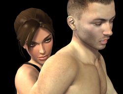 3d female human lara_croft lara_croft_(l.a.u.) male sasha2000dog straight tagme tomb_raider tomb_raider_(l.a.u.)