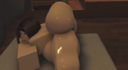 1girls 3d areolae ass barefoot big_ass big_breasts breasts completely_nude completely_nude_female female female_only full_body naked naked_female nipples nude nude_female ricebunnyforyou roblox robloxian solo solo_female yoga