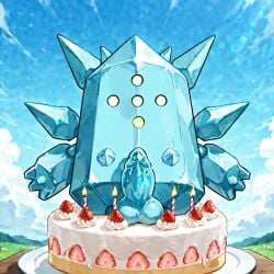 ai_generated birthday_cake cute pokemon regice