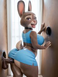 ahe_gao ai_generated anal anthro ass big_breasts big_butt bodily_fluids bonnie_hopps bottomwear breasts bubble_butt choker clothing crop_top disney female furry genital_fluids genitals glory_hole hi_res huge_butt jewelry lagomorph leporid looking_at_viewer looking_pleasured mammal narrowed_eyes necklace pencil_skirt penis pussy_juice rabbit shirt skirt solo tongue tongue_out topwear vlrgromns zootopia