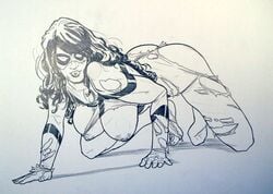 frelncer jessica_drew marvel spider-man_(series) spider-woman straight_hair tagme