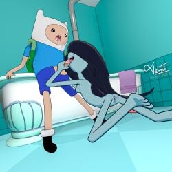 adventure_time ass bathroom blowjob finn_the_human marceline pussy vampire