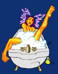 1girls asian bathtub color colored female female_only lucas_ackerman marvel psylocke solo straight_hair tagme x-men