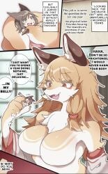 big_breasts english females_only fox_ears fox_girl ima_att kemonomimi minigirl stomach_bulge stomach_deformation stomach_noises vore vore_belly vore_bulge xray_view