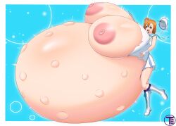 1girls alternate_breast_size areolae artist_name belly belly_bigger_than_body bloated_belly blue_eyes boots breasts breasts_bigger_than_head breasts_bigger_than_torso breasts_on_belly brown_hair female female_focus fetal_movement gigantic_belly gigantic_breasts hat hyper hyper_belly hyper_breasts hyper_pregnancy kousaka_honoka love_live! nipples pregnant pregnant_female ready_to_pop ripped_clothing round_belly side_ponytail simple_background skirt timaeus wardrobe_malfunction