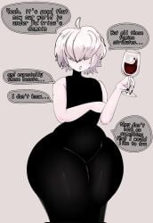 attic_rose_(khadhunter7) black_dress closed_eyes eyes_covered femboy gay human khadhunter7 lurkered original_character snowbunny thick thick_ass thick_thighs vine voluptuous voluptuous_male white_body white_hair wide_ass wide_hips wide_thighs